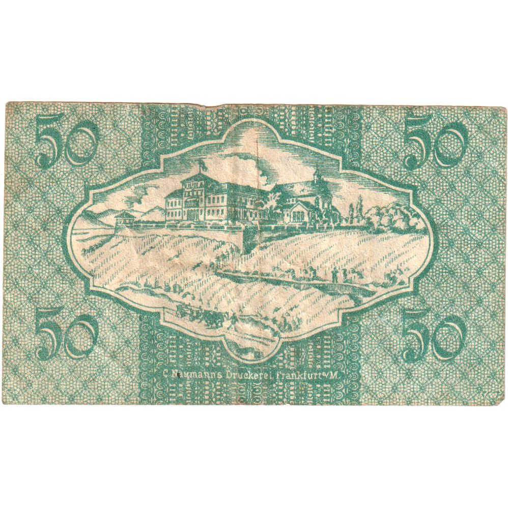 Allemagne, Rheingaukreis, 50 Pfennig, 1919-11-28, TTB