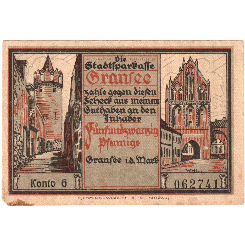 Germania, Gransee, 25 Pfennig, SPL-