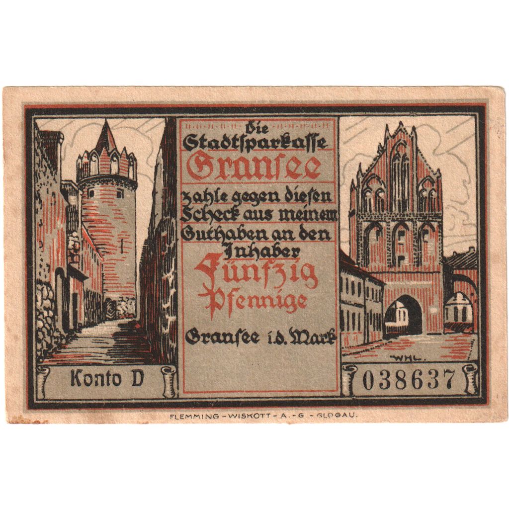 Germania, Gransee, 50 Pfennig, SPL-