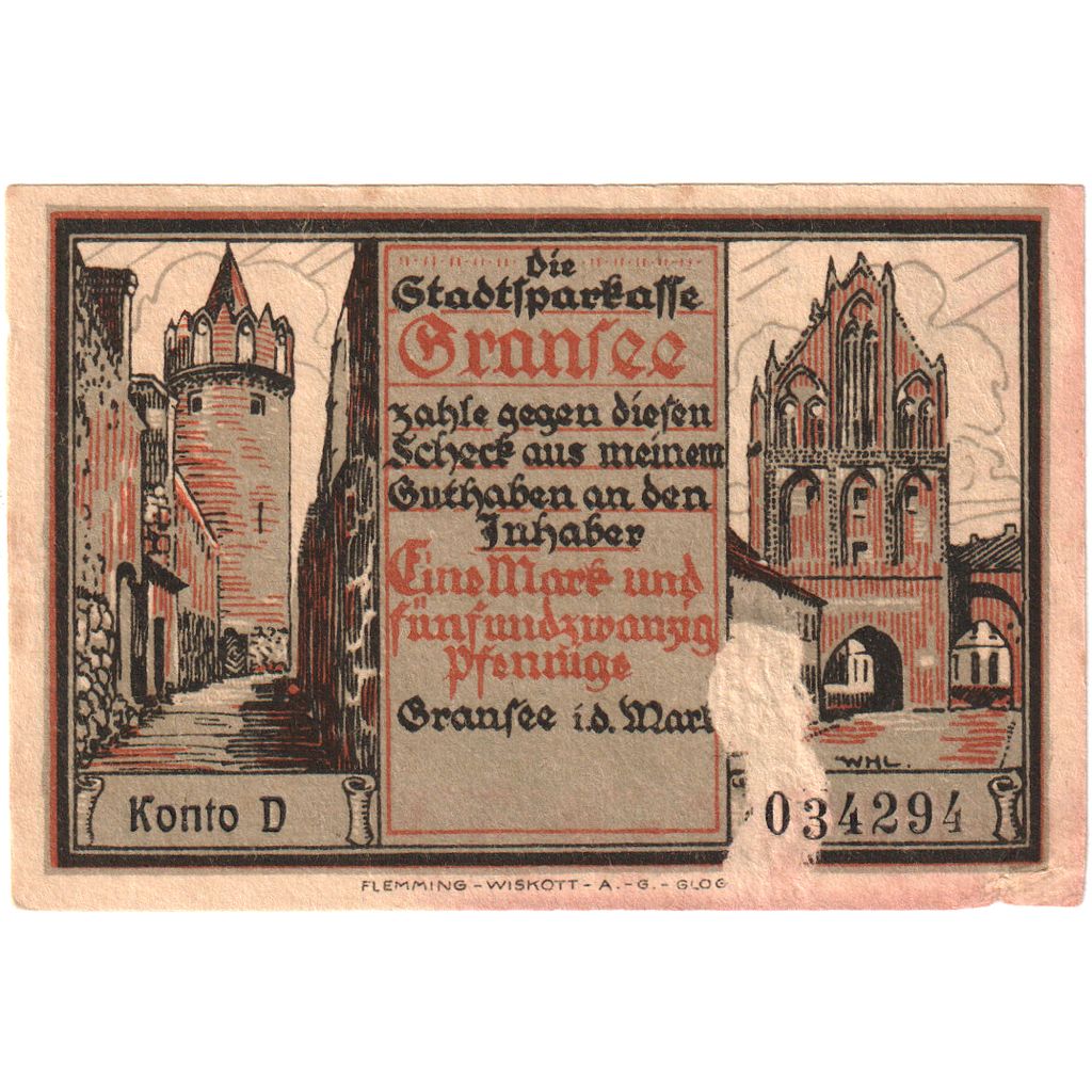 Germania, Gransee, 125 Pfennig, SPL-
