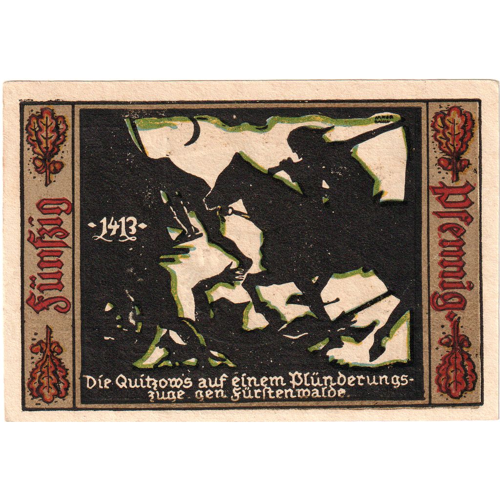 Allemagne, Fürstenwalde, 50 Pfennig, SPL