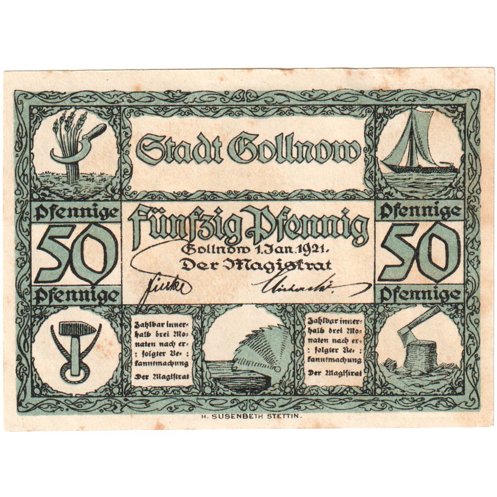 Duitsland, Gollnow, 50 Pfennig, 1921-01-01, SUP