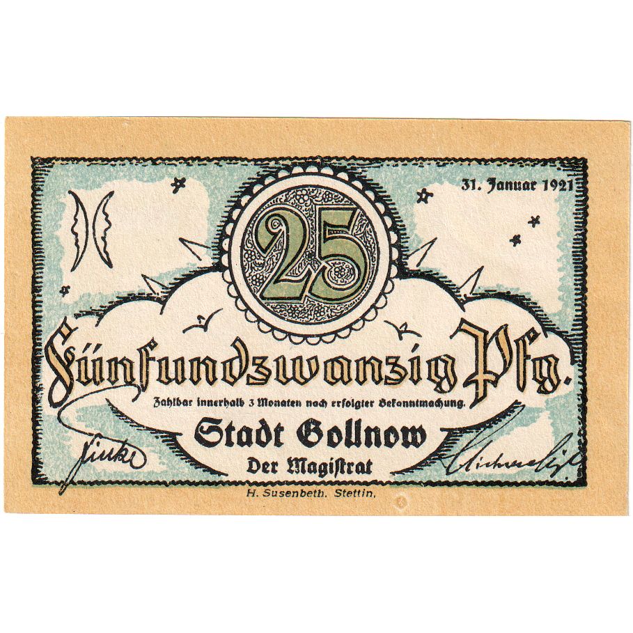 Duitsland, Gollnow, 25 Pfennig, 1921-01-31, SPL