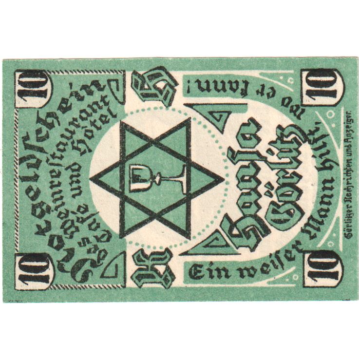 Allemagne, Gorlitz, 10 Pfennig, 1921-12-31, SPL
