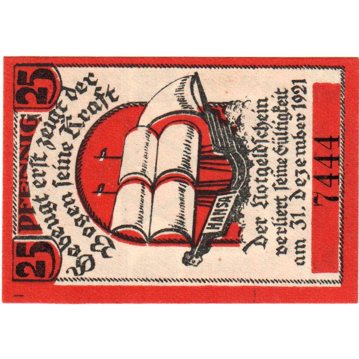 Allemagne, Gorlitz, 25 Pfennig, 1921-12-31, SPL