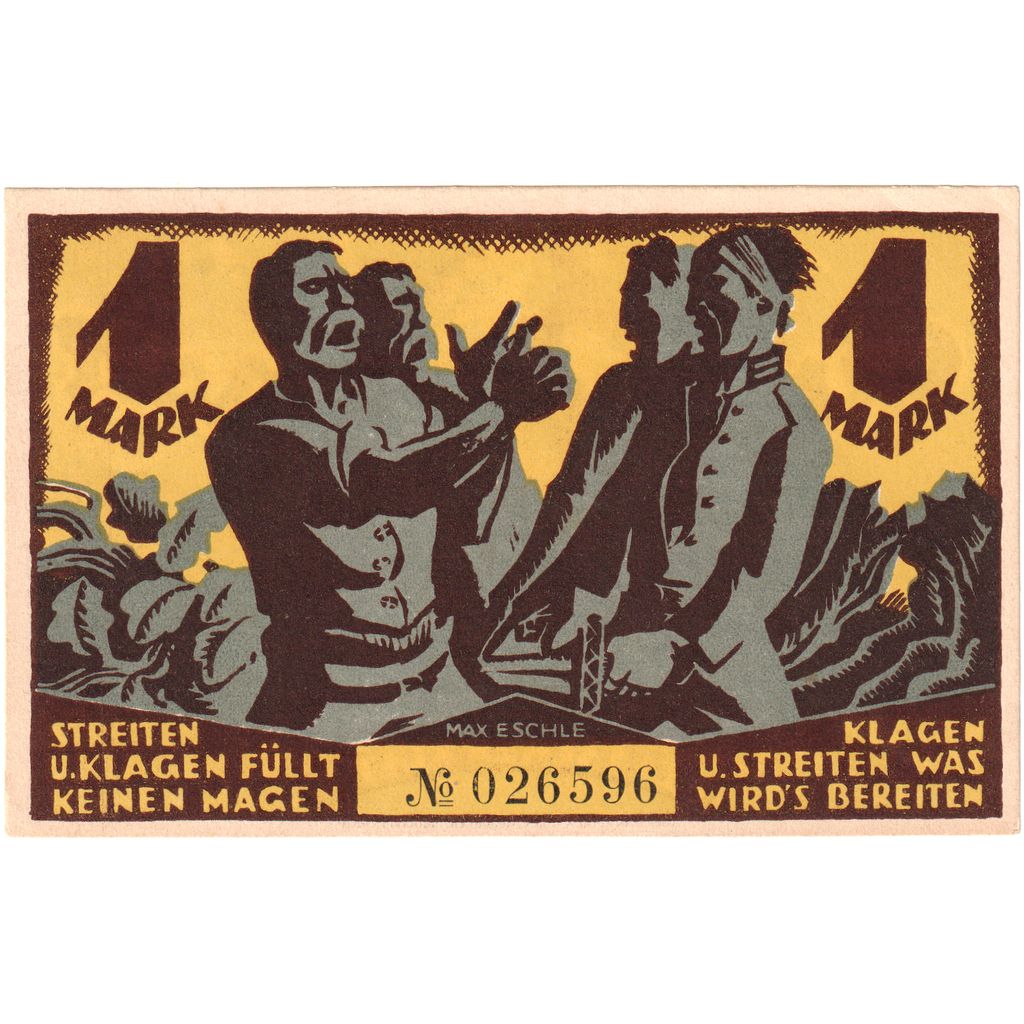 Allemagne, Glauchau, 1 Mark, SPL