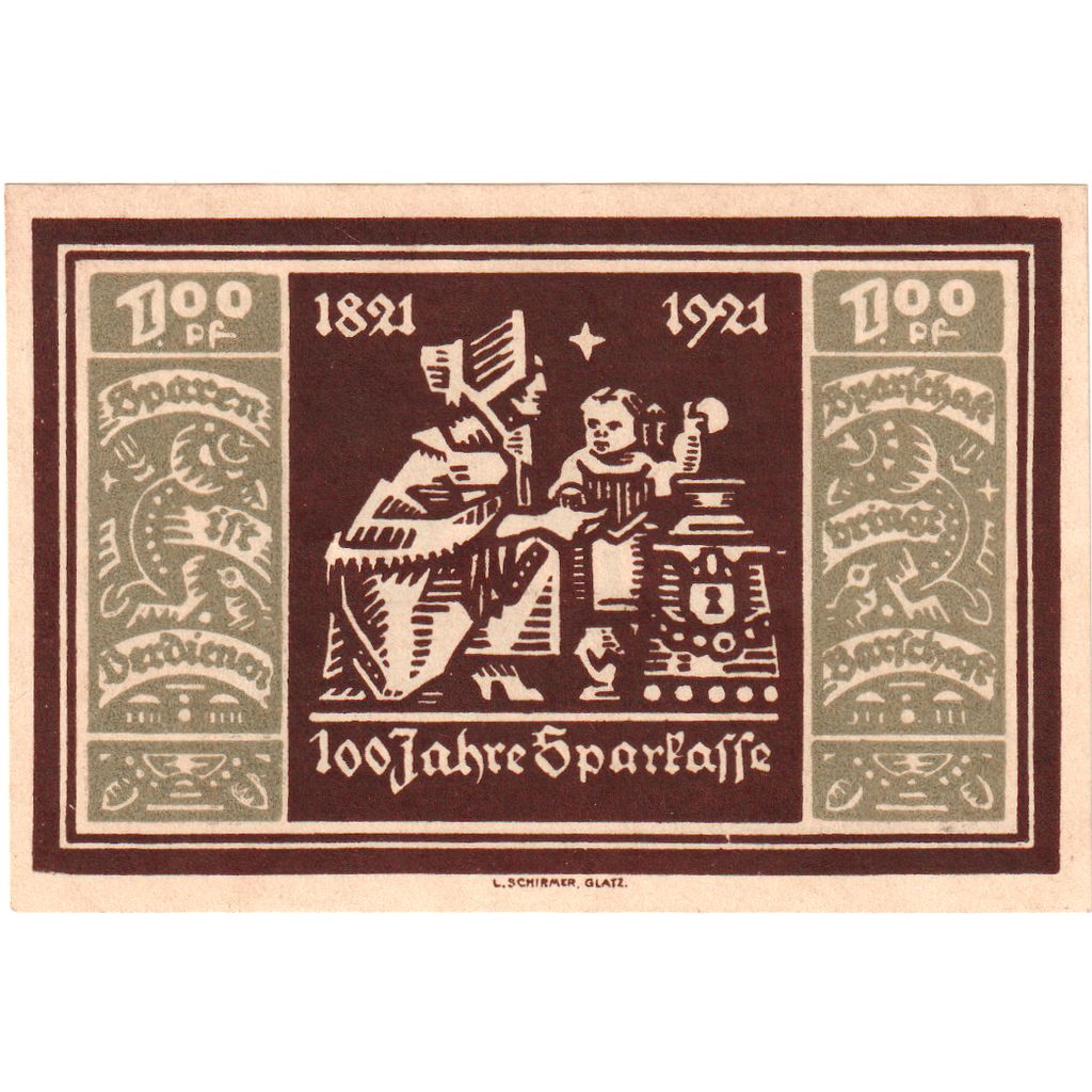 Deutschland, Glatz, 100 Pfennig, UNZ-