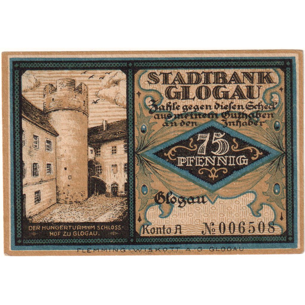 Allemagne, Glogau, 75 Pfennig, SPL