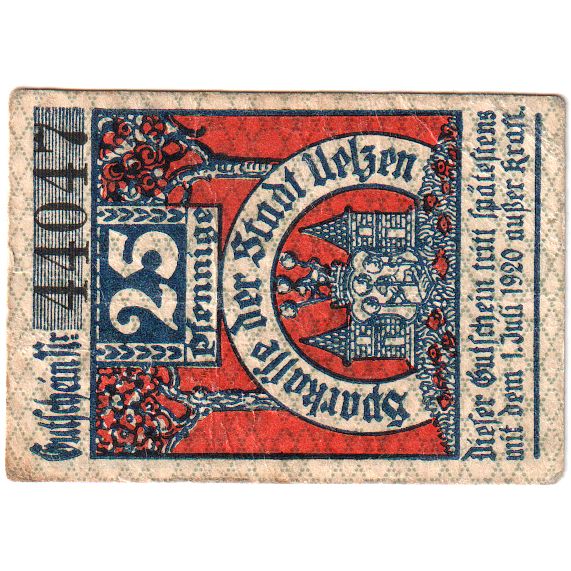 Allemagne, Uelzen, 25 Pfennig, 1922-07-01, TTB