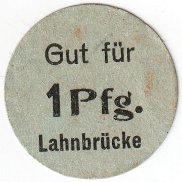 Duitsland, Lahnbrücke, 1 Pfennig, SUP