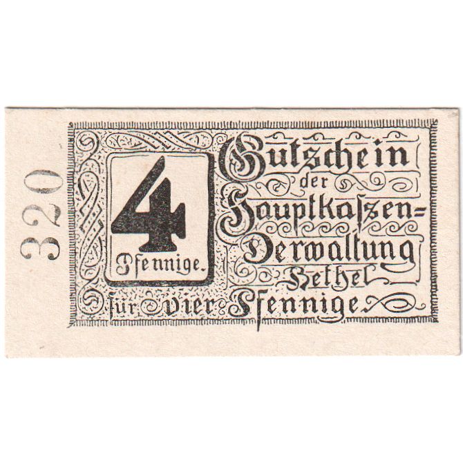 Deutschland, Verwaltung, 4 Pfennig, UNZ-
