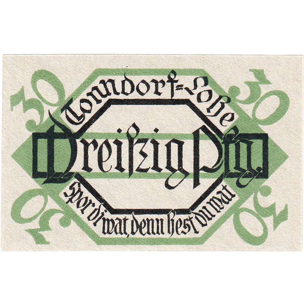 Duitsland, Tonndorf - Lohe, 30 Pfennig, 1921-03-30, TTB