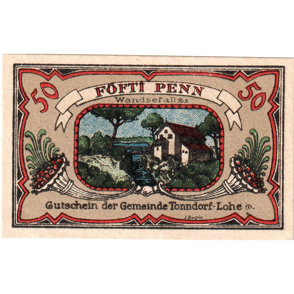 Allemagne, Tonndorf - Lohe, 50 Pfennig, 1921-03-30, SPL