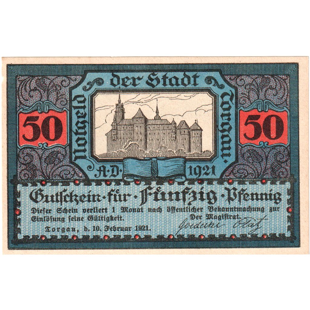 Allemagne, Torgau, 50 Pfennig, 1921-02-10, SUP+