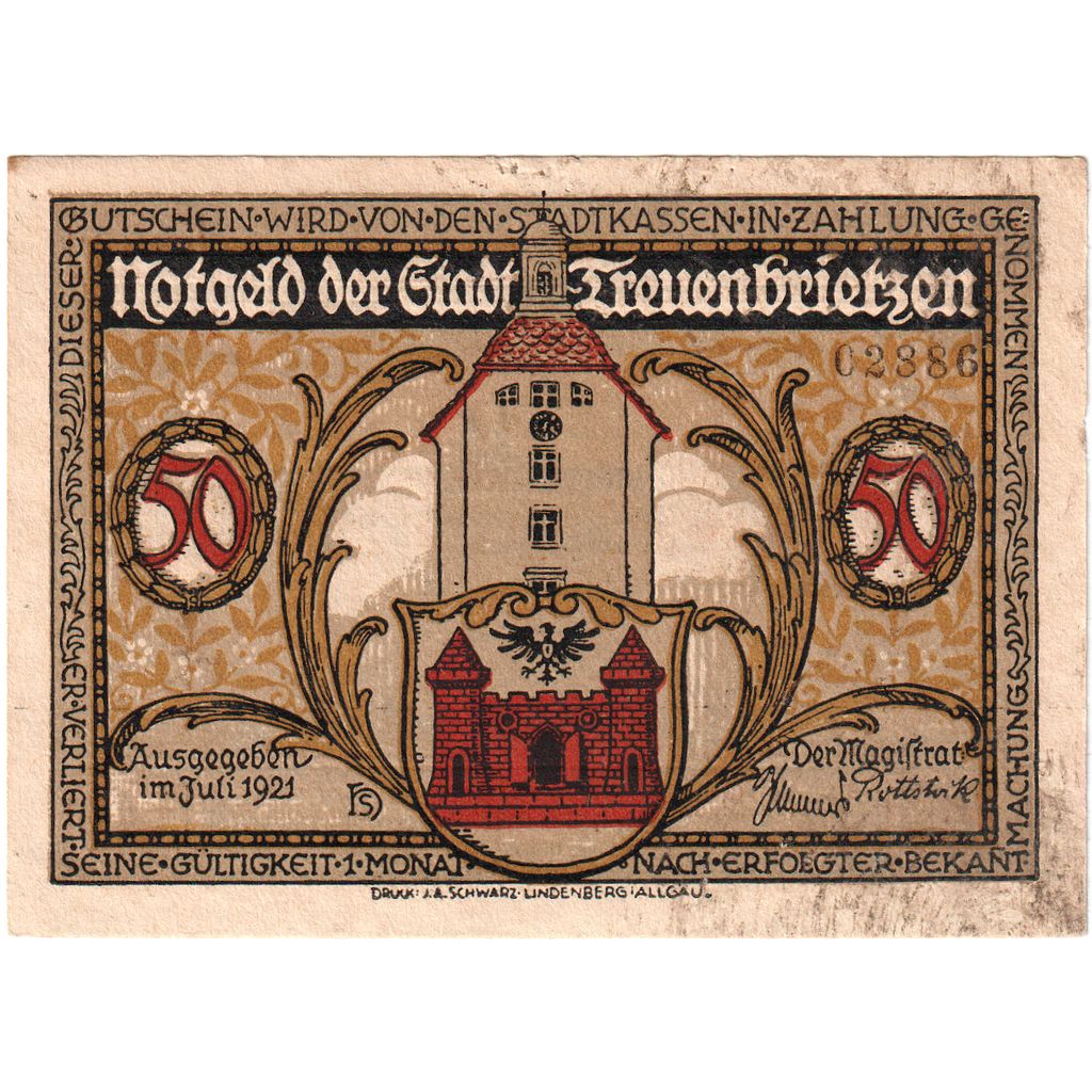 Germania, Treuenbrietzen, 50 Pfennig, BB