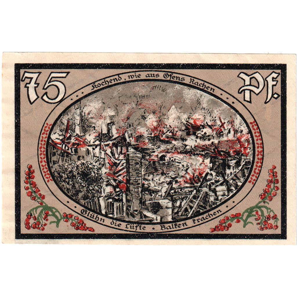 Germania, Wasungen, 75 Pfennig, 1921-10-01, SPL