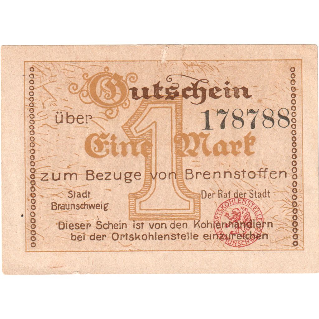 Alemania, Braunschweig, 1 Mark, EBC