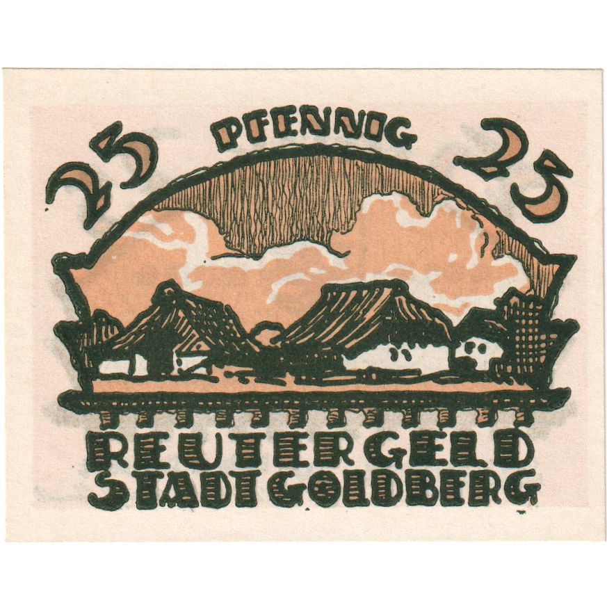 Germania, Goldberg, 25 Pfennig, 1922-05-31, SPL