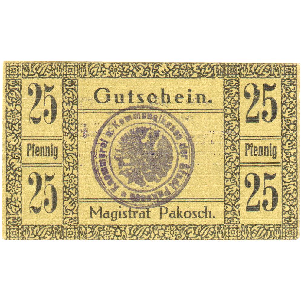Deutschland, Pakosch, 25 Pfennig, UNZ-