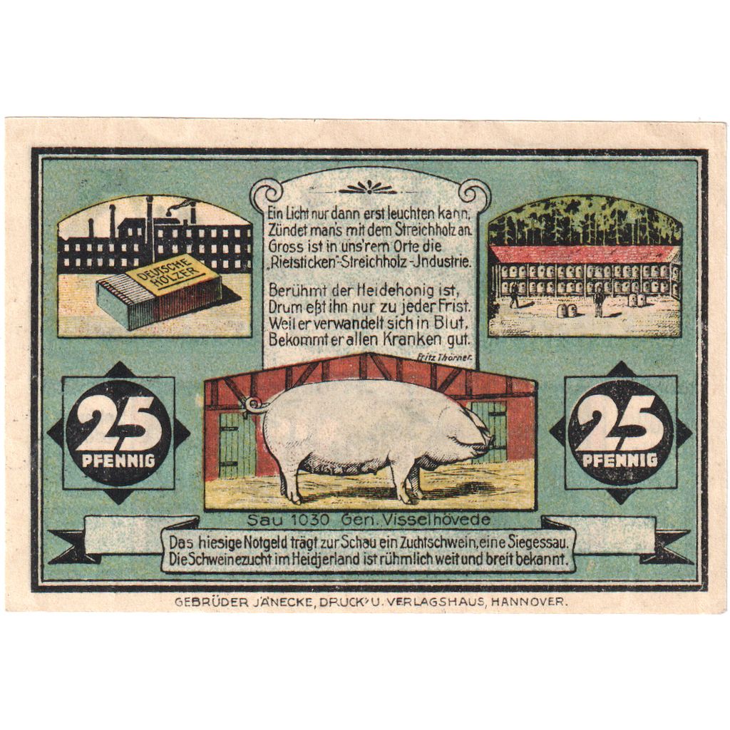 Germania, Visselhövede, 25 Pfennig, SPL