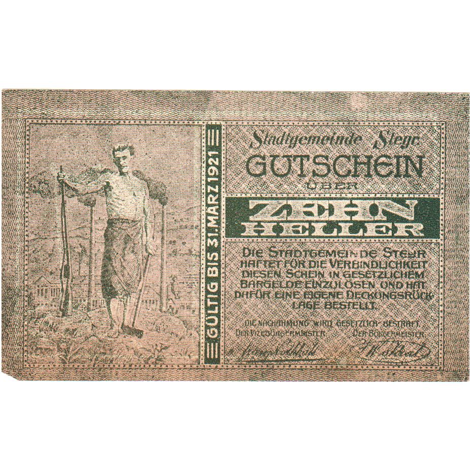 Austria, Steyr, 10 Heller, 1921-03-31, AU(50-53)