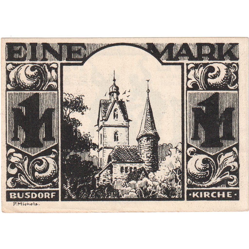 Alemania, Paderborn, 1 Mark, 1921-11-10, SC