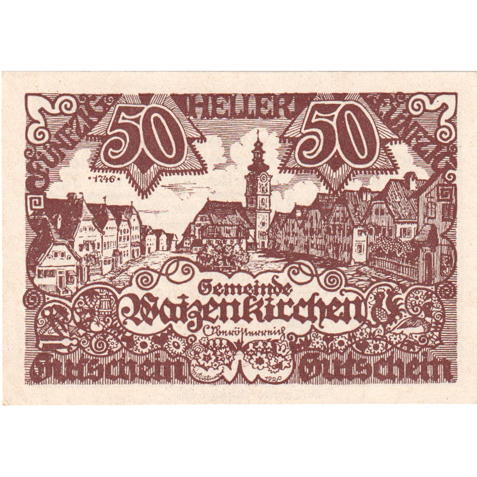 Austria, Waizenkirchen, 50 Heller, 1920-12-31, SPL