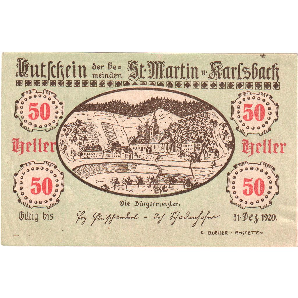 Austria, St Martin, 50 Heller, 1920-12-31, AU(55-58)