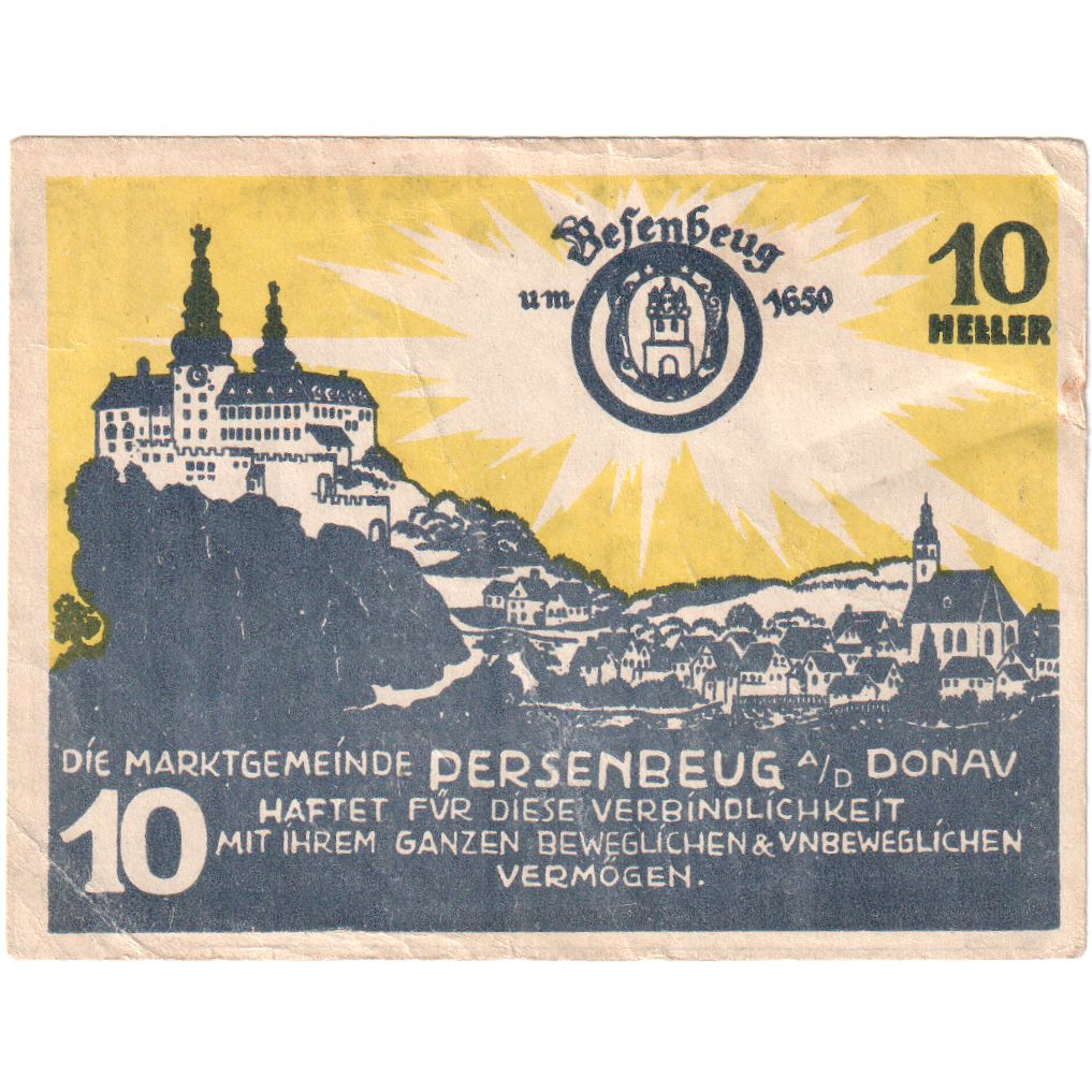 Austria, Persenbeug, 10 Heller, 1920-12-31, BB+