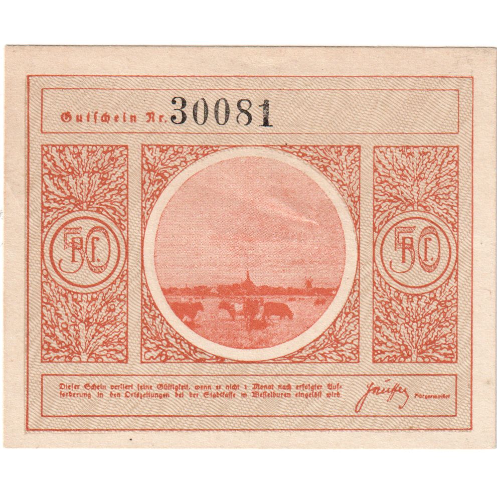 Germania, Wesselburen, 50 Pfennig, SPL