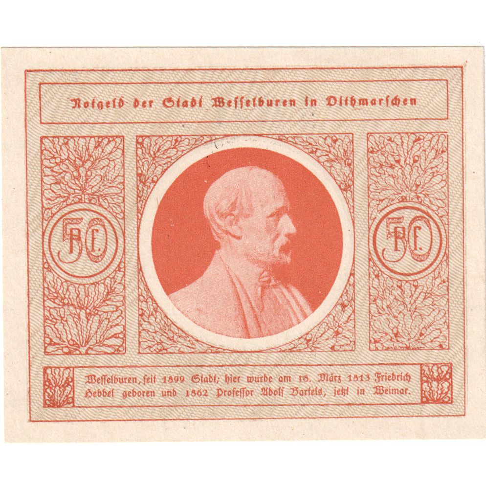 Germania, Wesselburen, 50 Pfennig, SPL