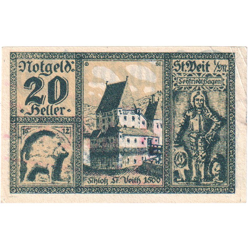 Austria, St Veit, 20 Heller, 1920-12-31, BB
