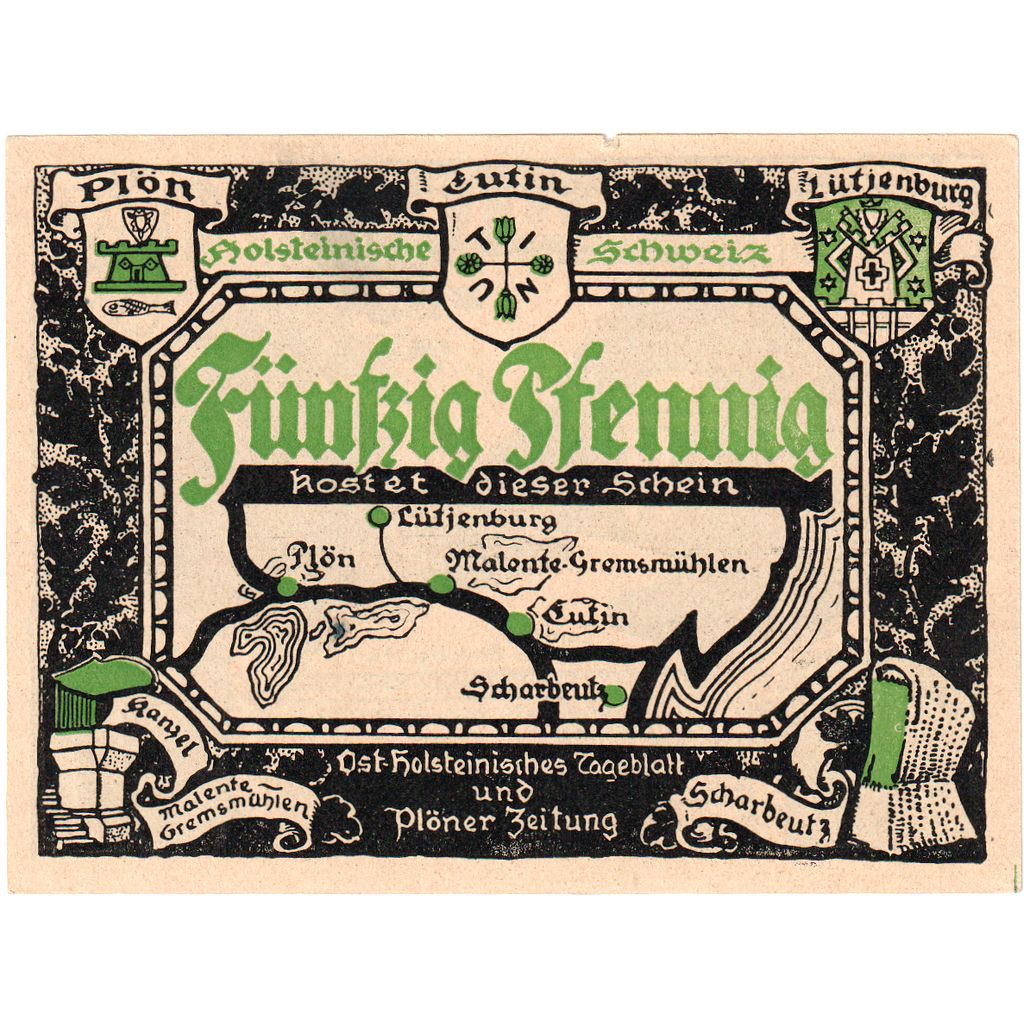 Germania, Plön, 50 Pfennig, SPL