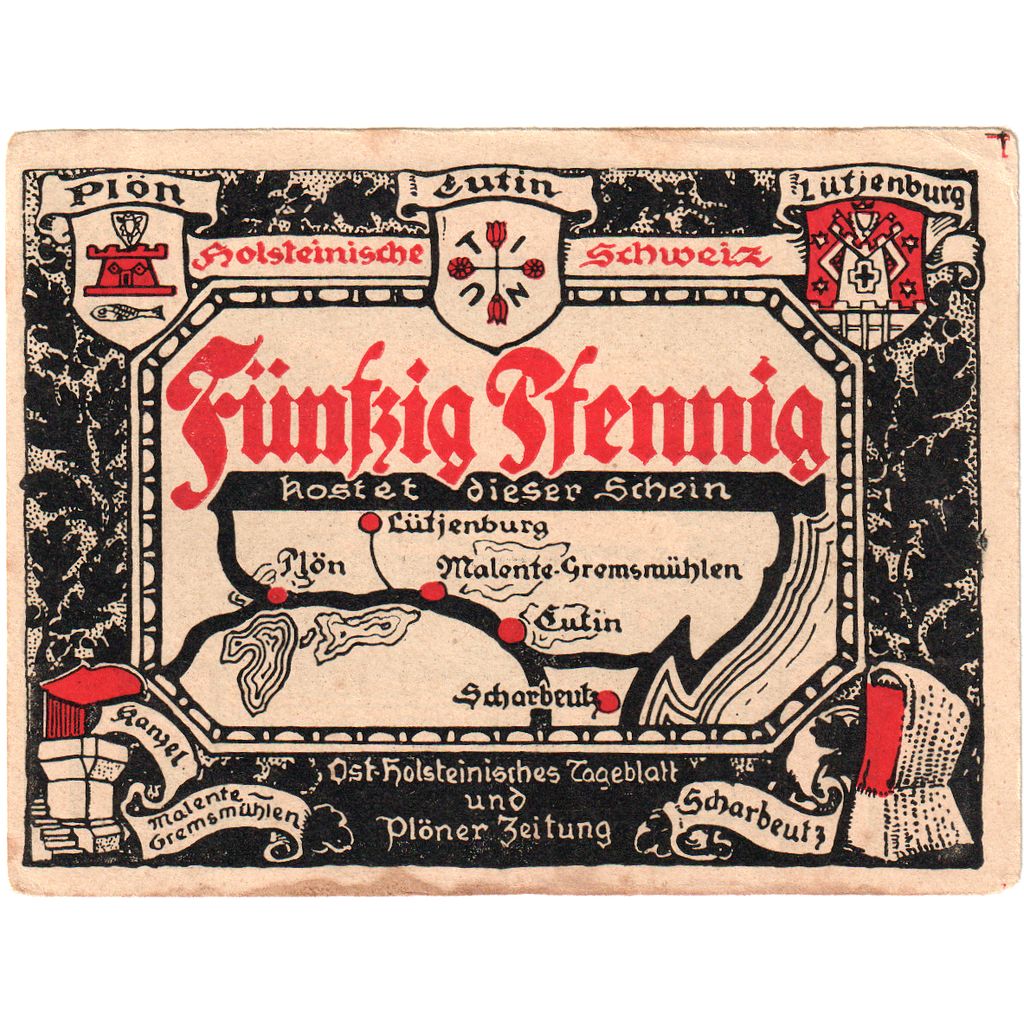 Duitsland, Plön, 50 Pfennig, TTB