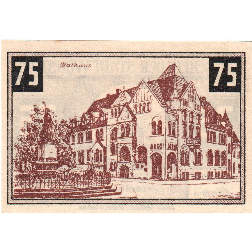 Germania, Wunstorf, 75 Pfennig, 1922-12-31, SPL