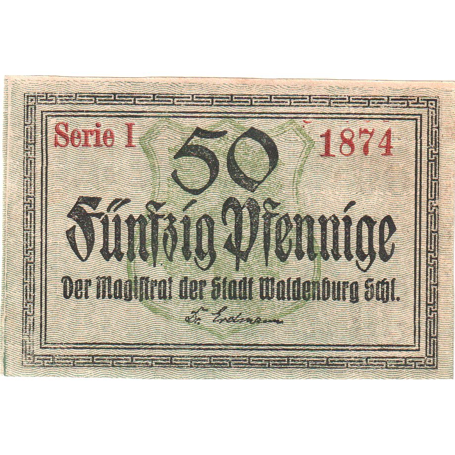 Germania, Waldenburg, 50 Pfennig, SPL
