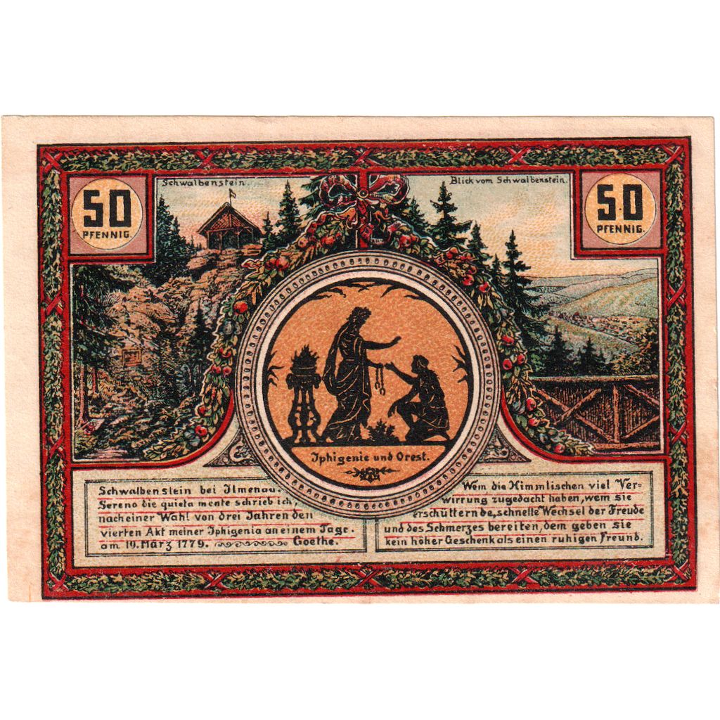 Deutschland, ilmenau, 50 Pfennig, VZ