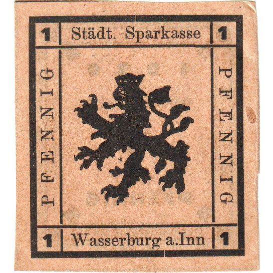Germania, Wasserburg, 1 Pfennig, SPL