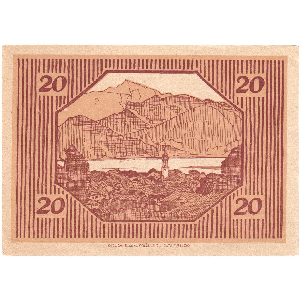Áustria, St Gilgen, 20 Heller, 1920-10-15, AU(55-58)