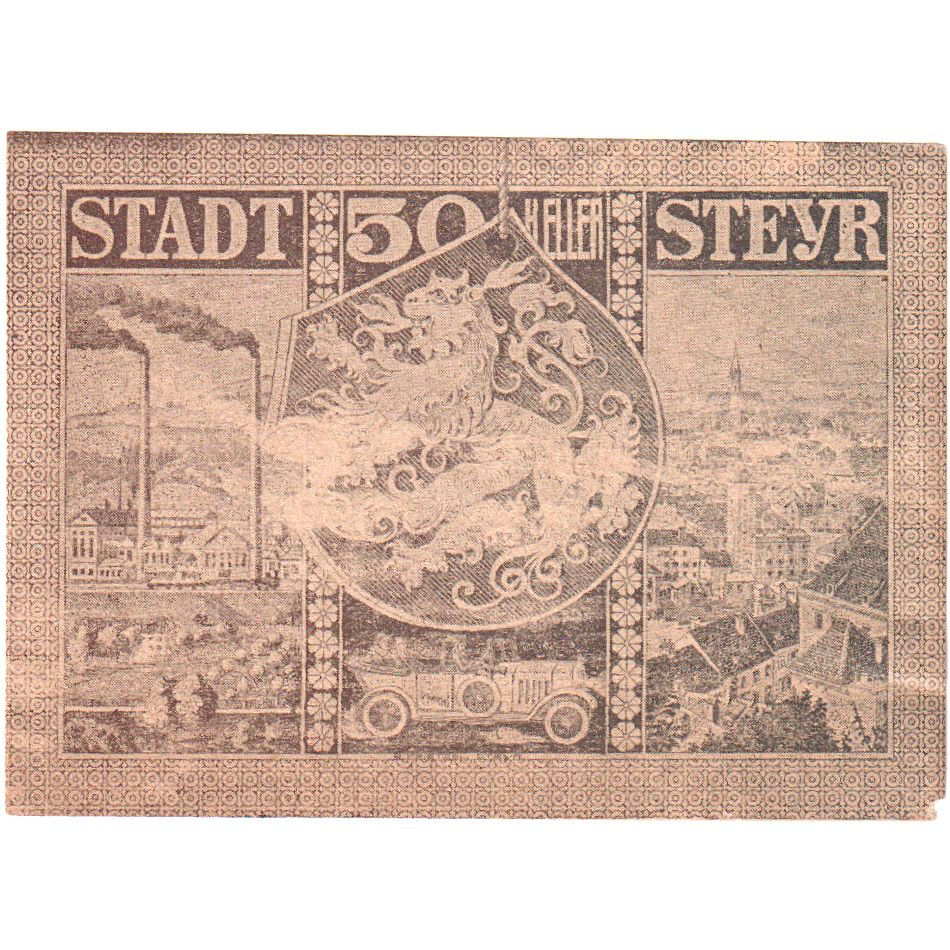 Áustria, Steyr, 50 Heller, 1921-03-31, AU(55-58)