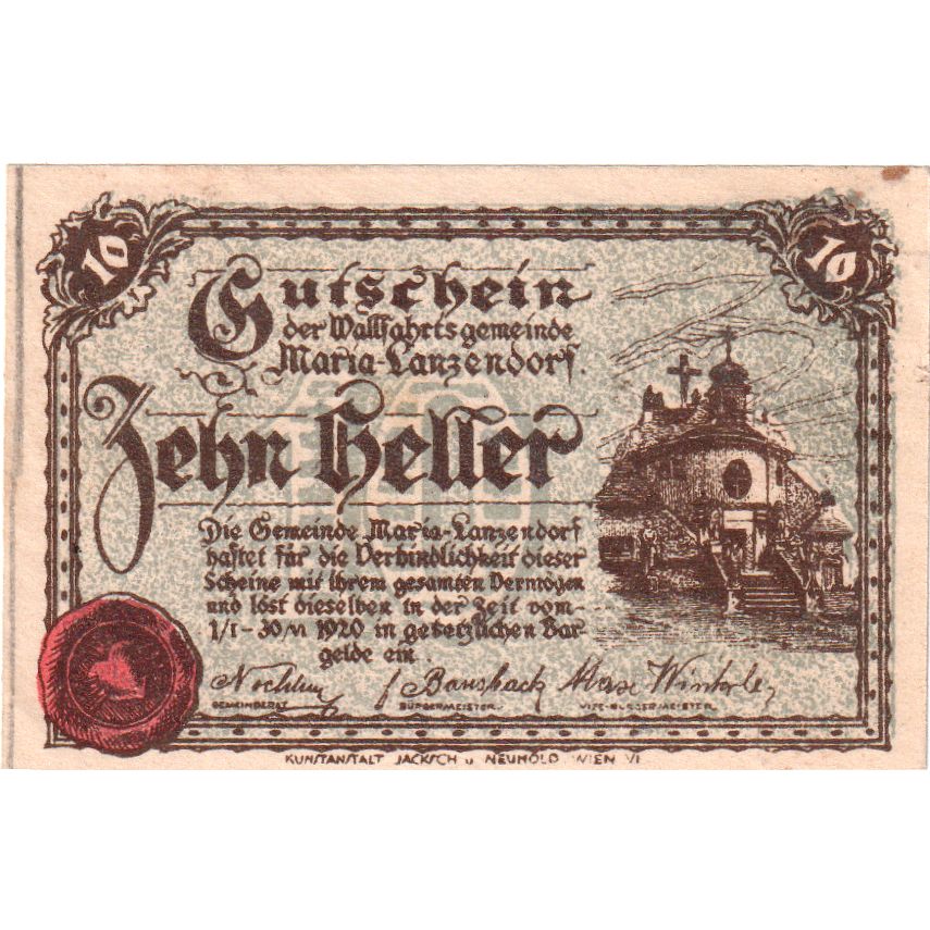 Austria, Lanzendorf, 10 Heller, 1920-06-30, EBC