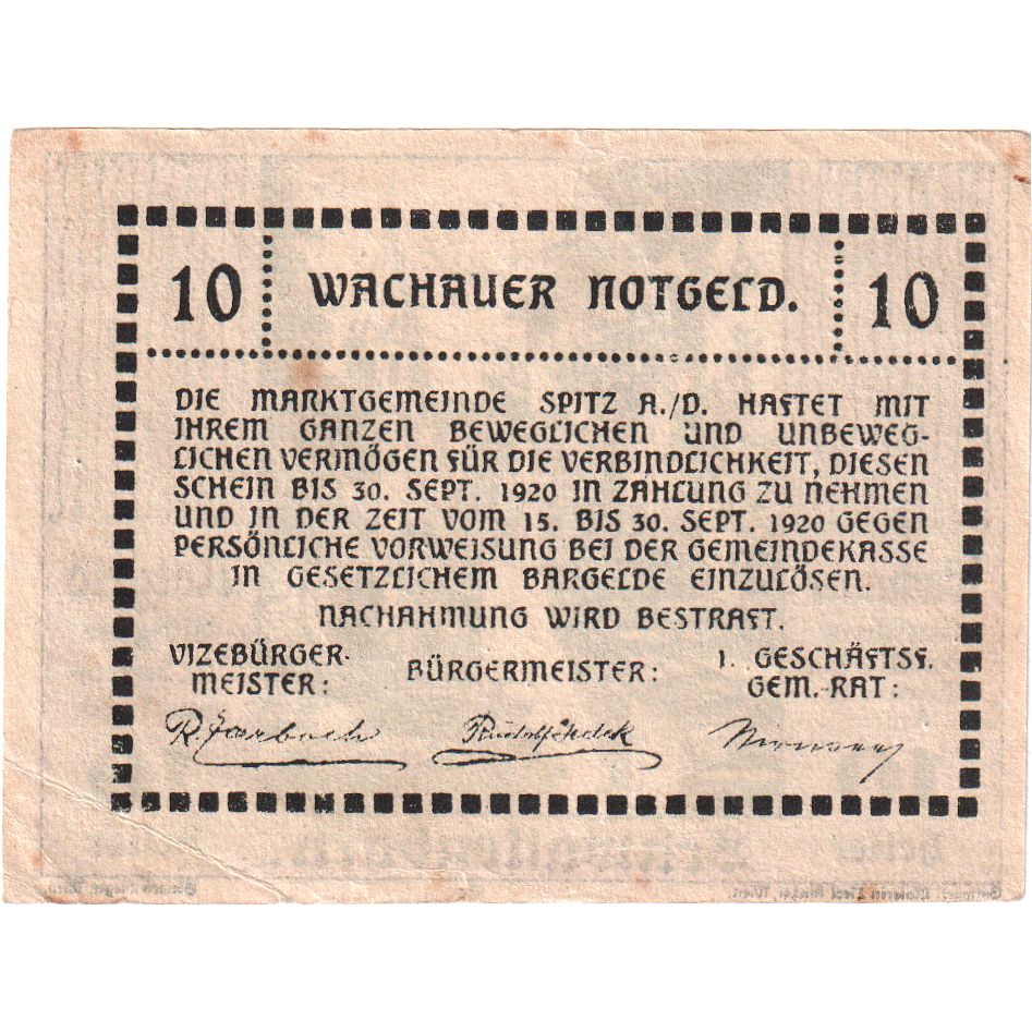 Austria, Schwallenbach, 10 Heller, 1920-09-30, MBC