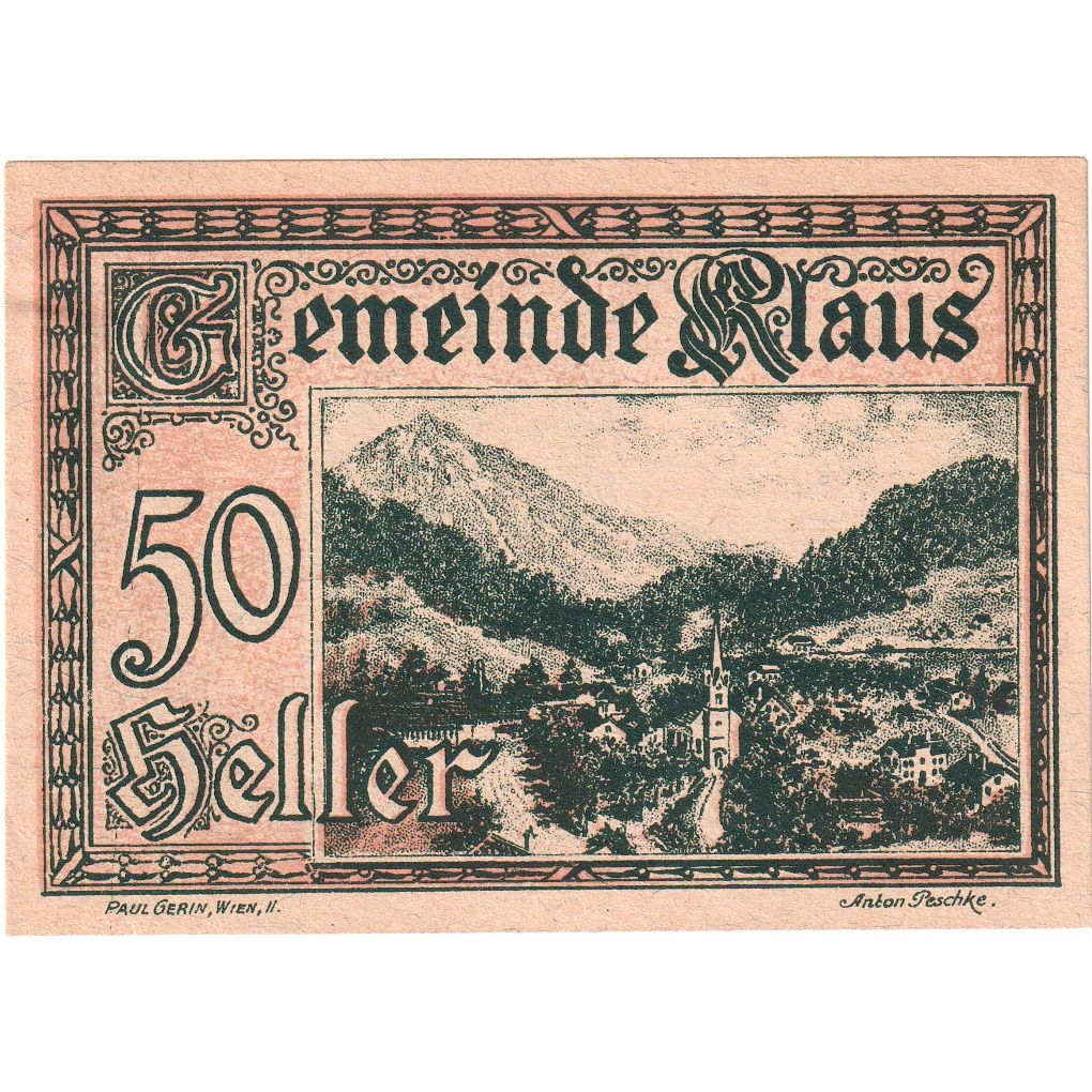 Austria, Klaus, 50 Heller, 1920-03-27, SC