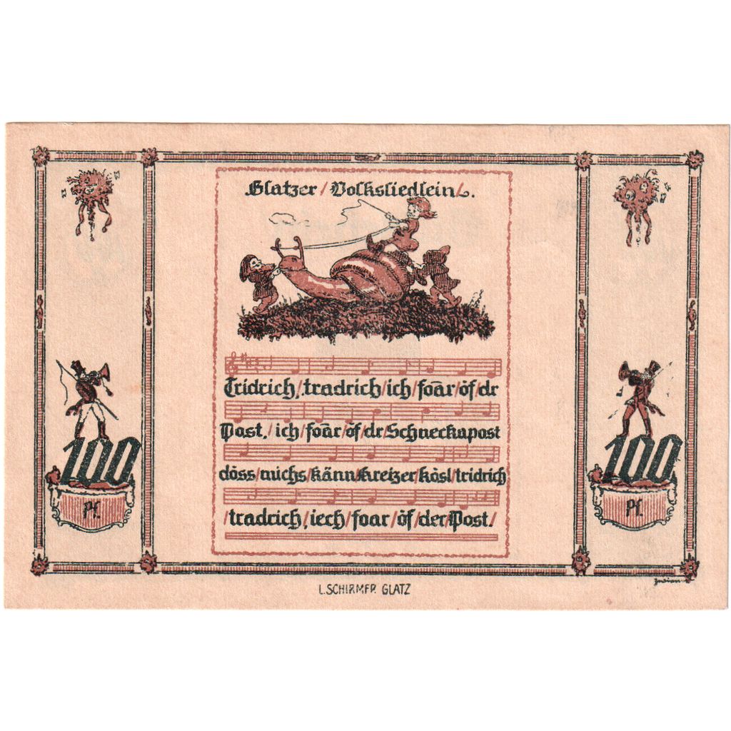 Germania, Glatz, 100 Pfennig, 1921-12-31, SPL