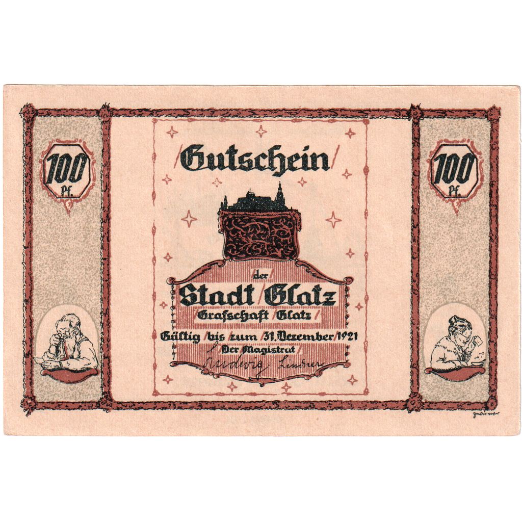 Germania, Glatz, 100 Pfennig, 1921-12-31, SPL