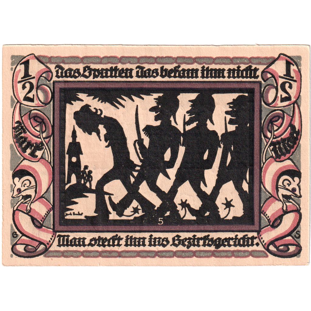 Germania, Glauchau, 1/2 Mark, 1921-05-01, SPL