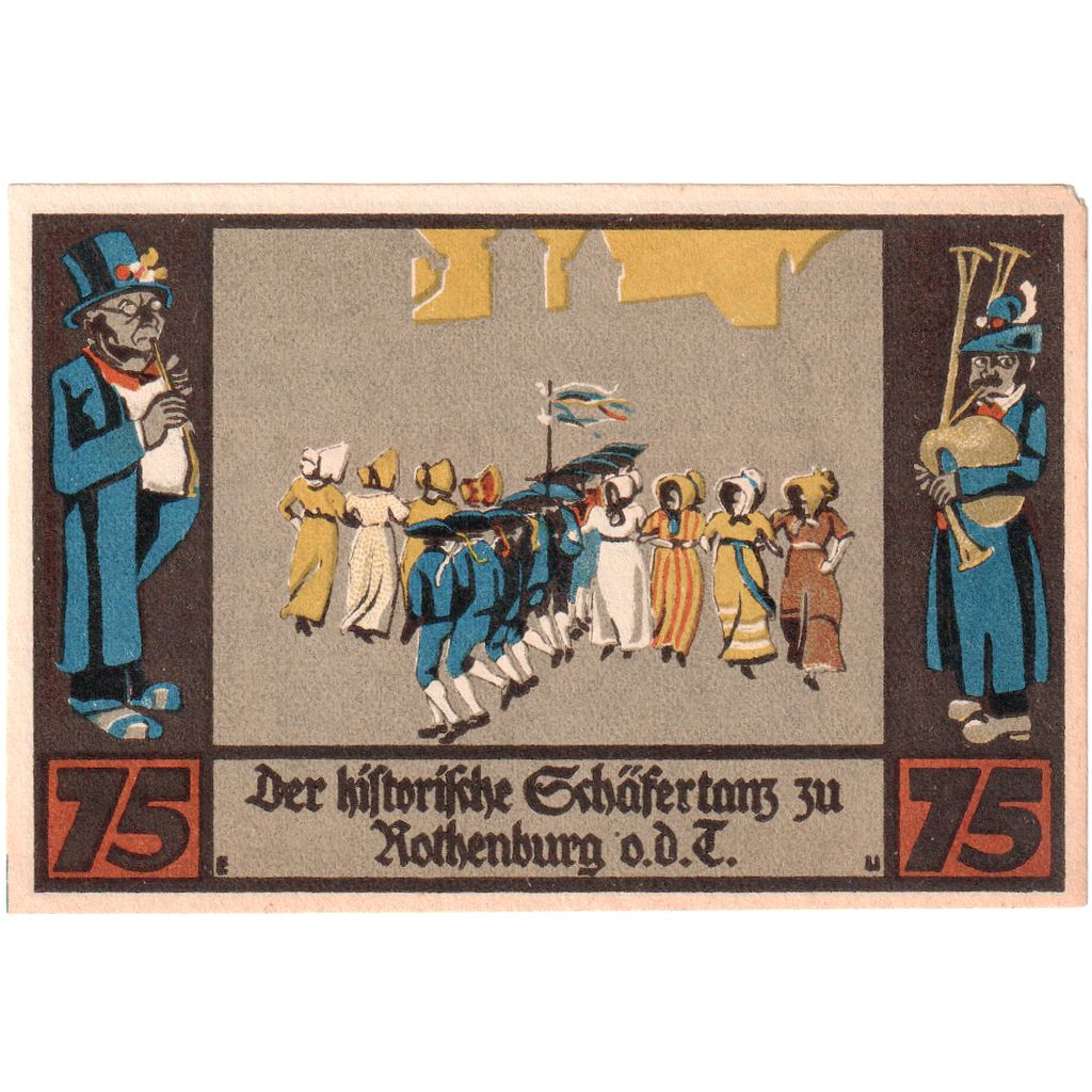 Germania, Rothenburg, 75 Pfennig, 1921-06-24, SPL-