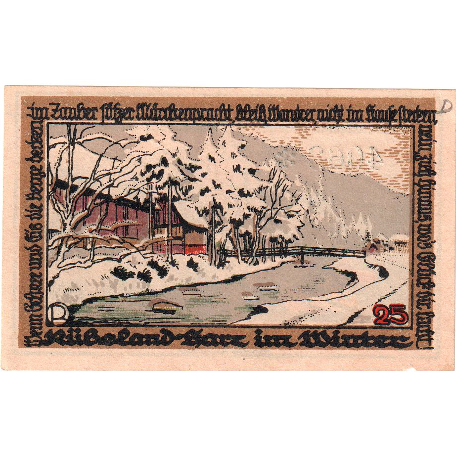 Deutschland, Rübeland, 25 Pfennig, 1921-05-01, VZ