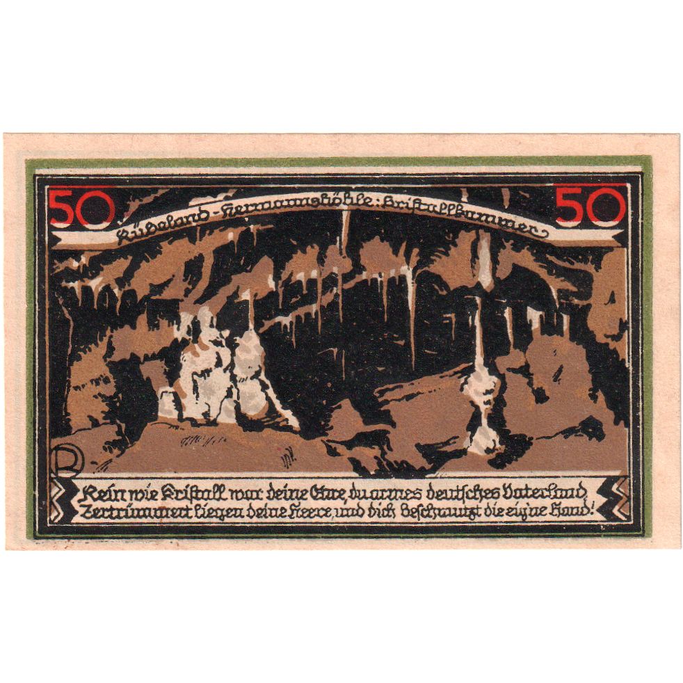 Duitsland, Rübeland, 50 Pfennig, 1921-05-01, SPL