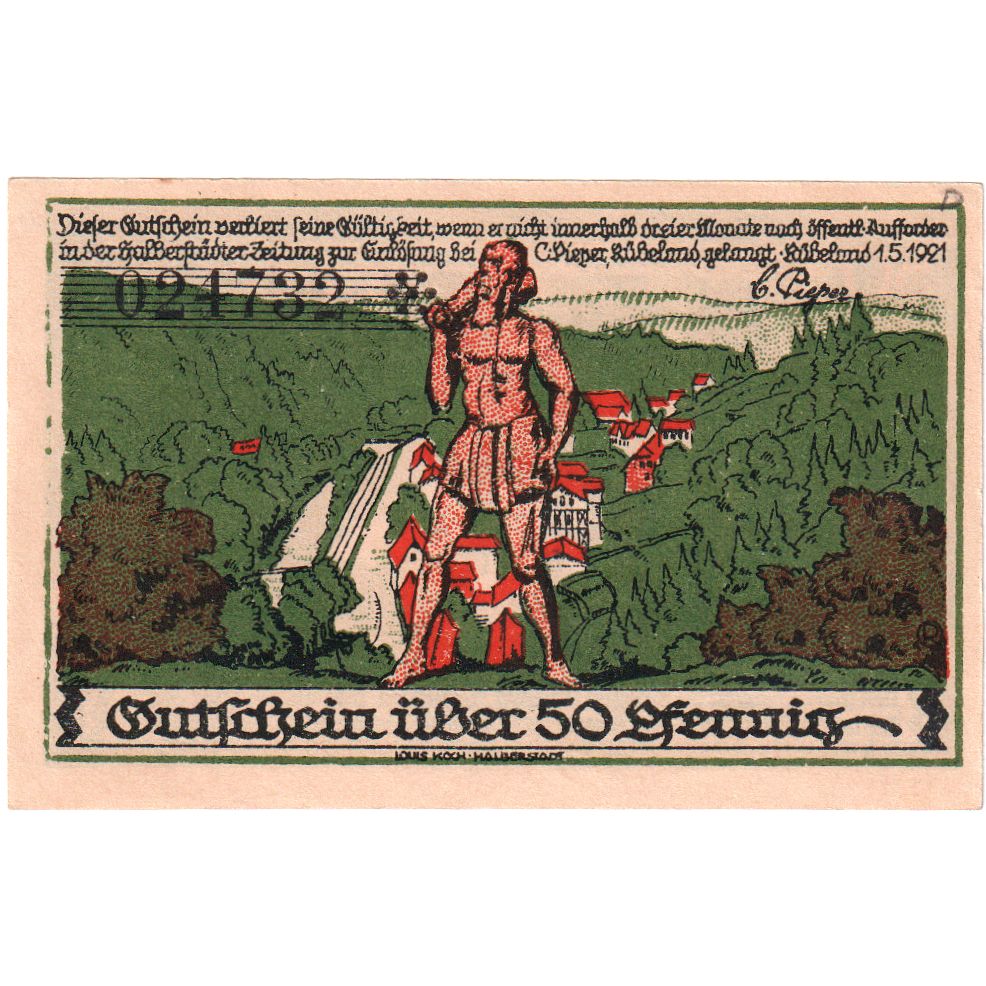 Deutschland, Rübeland, 50 Pfennig, 1921-05-01, UNZ-